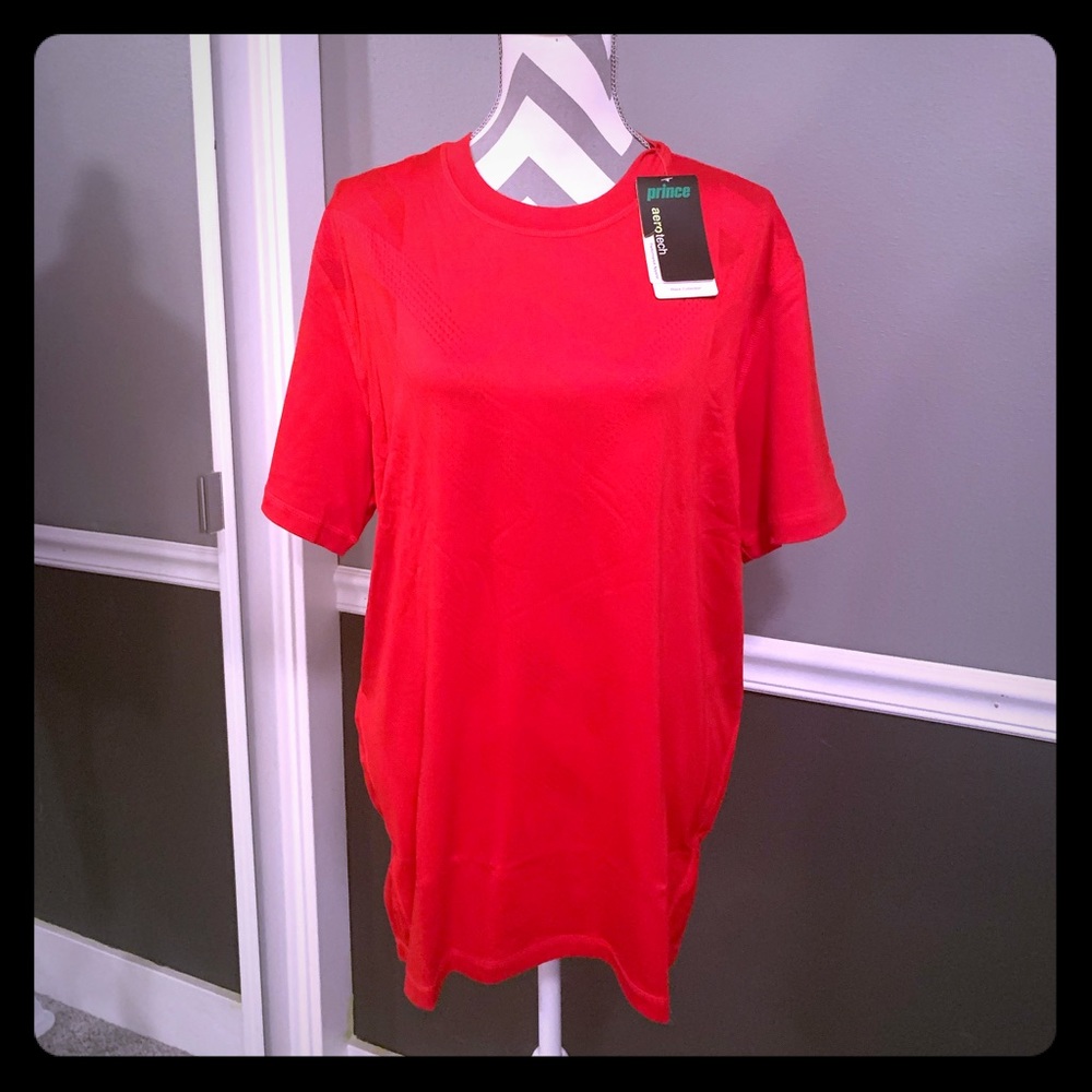 Men’s Black Collection Red Aero Tech Tennis Top